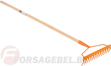 Грабли металлические 12 зубые с деревянным черенком 130см 35757