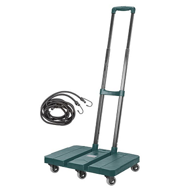 Тележка платформенная складная с телескопической ручкой и набором эластичных шнуров, г/п 180кг RockForce RF-L016