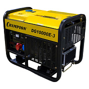 Генератор дизельный, 12,5/13,75кВА, 17л.с., 25л, 4,2л/ч, эл.старт, колеса, счетчик CHAMPION DG10000E-3