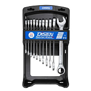 Набор ключей трещоточных 8-19 мм, 11 пр. DISEN DSD1514