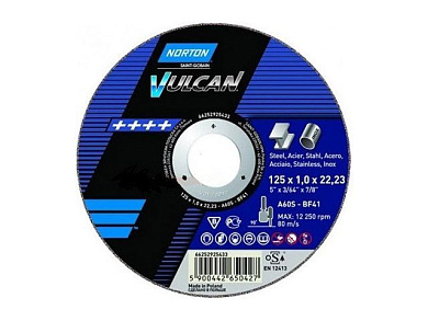 Круг отрезной 125х1.0x22.2 мм для металла Vulcan NORTON 66252925433