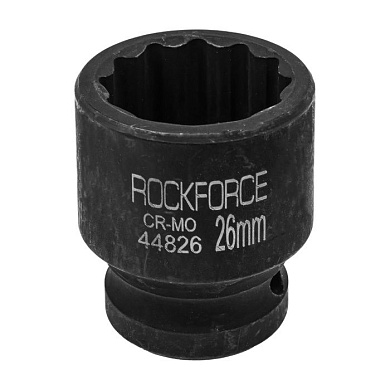 Ударная торцевая головка 26 мм 12-гр. 1/2" RockForce RF-44826