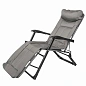 Шезлонг складной на мягкой основе, темно-серый, 1960х640х320 мм, макс. нагрузка 200кг WMC TOOLS WMC-FG-HY-8000DGR