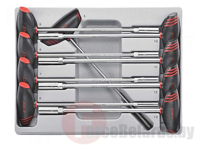 Набор отвёрток-головок 5-13 мм Т-обр. 9 пр. Force 2095