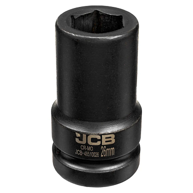 Головка ударная глубокая 1'' 6-гр 26 мм JCB JCB-48510026