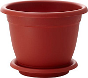 Горшок для цветов Борнео D 240 mm, 4,4л с подставкой №5 терракотовый Пластик Репаблик ING42024FТР