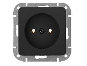 Розетка 1-ая, скрытая, б/з карбон, Аструм, Bylectrica РС16-1501карб
