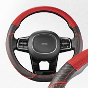 Оплетка экокожа M Combo- Черно/Красная SKYWAY S01102394