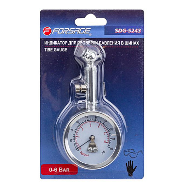Индикатор для проверки давления в шинах, 0-6 Bar Forsage F-SDG-5243
