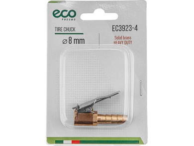 Наконечник для подкачки шин, елочка 8 мм, латунь ECO EC3923-4