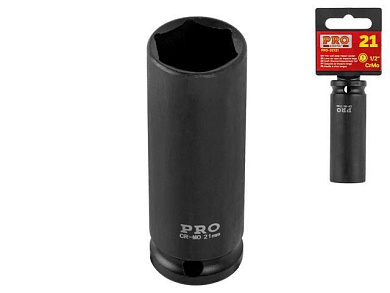 Головка ударная тонкост. 1/2" 21 мм 6-гр. глубокая PRO STARTUL PRO-32121