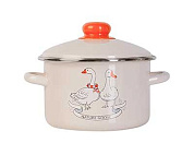 Кастрюля PRIMA COLLECTION Два веселых гуся 4,0л в инд. коробке Эмаль ООО PC101FG40