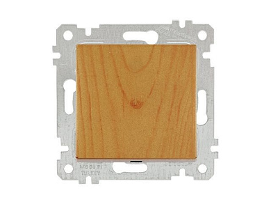 Выключатель 1-клав., скрытый, без рамки, пруж. зажим, дуб, RITA, 10 A, 250 V, IP 20, Mutlusan 22004010158
