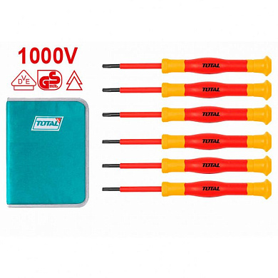 Набор отверток прецизионных диэлектрических 6 пр. TOTAL THKIPSD0601