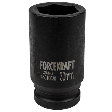 Ударная глубокая торцевая головка 30 мм. 6-гр. 3/4'' ForceKraft FK-46510030