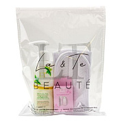 Набор для очищения кожи лица, щетка для лица электромеханическая, гель-пилинг для умывания, повязка белая на липучке, пакет 20*25 La and Te beaute LT-54