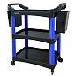 Тележка инструментальная 3-х полочная с двумя навесными лотками, г/п 150кг Forsage F-1141345