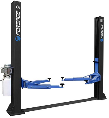 Подъемник двухстоечный электрогидравлический 4 т, 380В, 2.2кВт, высота подхвата 90-1900 мм PULI-Forsage PL-4.0-2B