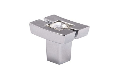 Ручка меб. скоба пластик. PS29/C29 96 хром+металлик AKS 54593