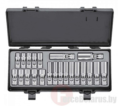 Набор торцевых головок на кардане 3/8'' 6-гр. 22 пр. Force 3224