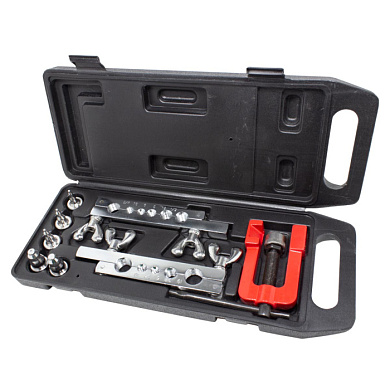 Набор для развальцовки трубок 8 пр., 5, 6, 8, 10, 12, 16, 19, 1/4", 3/8", 1/2", 5/8" две планки с отверстиями под трубки Forsage F-656SM