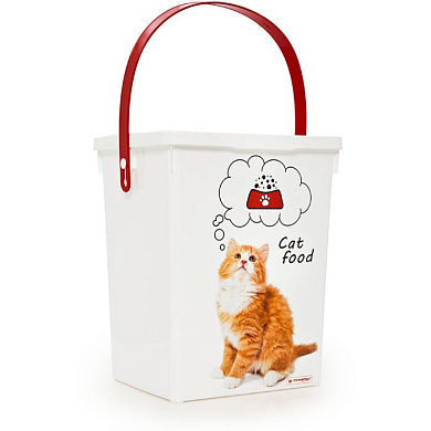 Контейнер для корма животных 8,5 л. кошка Полимербыт 4359303