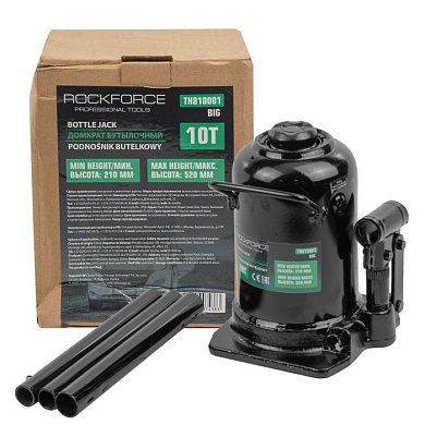 Домкрат бутылочный, двухштоковый 10 т, 210-520 мм RockForce RF-TH810001 BIG