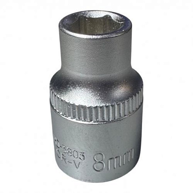Головка торцевая 3/8" 6-гр 8 мм L28 мм CrV H-D HD-3803