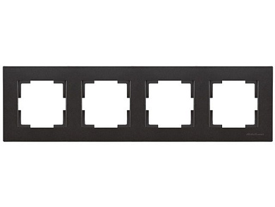Рамка 4-ая горизонтальная черная, RITA, Mutlusan 22208001484