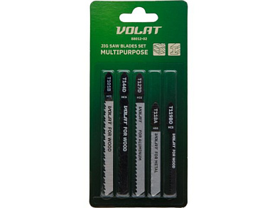 Набор универсальных пилок для лобзика 5 шт T144D, T119BO, T101B, T127D, T118A ВОЛАТ 88012-02