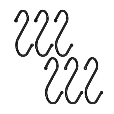 Крючок на трубу d16 ретро (к-т 6шт) черный AKS 66163