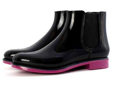 Полусапоги ПВХ женские, черн/бордов, р.36 Bora Nordman (ОТГРУЗКА ТОЛЬКО ПО ЭЛЕКТРОННЫМ НАКЛАДНЫМ! ботильоны женские, со стелькой, р.36   поставляется