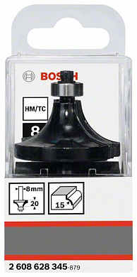 Фреза карнизная 8xR15xL66/21,6 мм, Bosch 2608628345