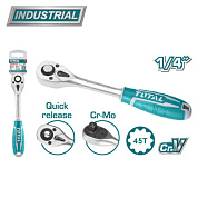 Трещотка реверсивная 1/4" TOTAL THT106146