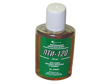 Флюс ЛТИ-120, 25 мл, для пайки цветных металлов и сплавов Векта 40450