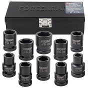 Набор ударных головок 10 пр. 1/2'' 6-гр 10-24 мм ForceKraft FK-4101-5MPB