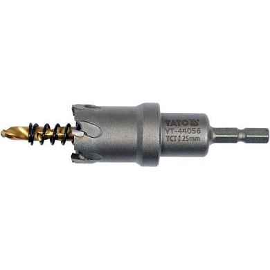 Сверло корончатое режущее по металлу TCT 25 мм 1/4" Yato YT-44056