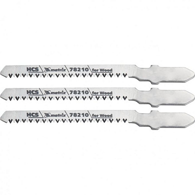 Полотна для электролобзика по дереву, 3 шт, T101AO, 50 x 1,4 мм, фигурный рез Matrix Professional 78210