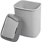Урна для мусора 14л, пластик, с крышкой, серый