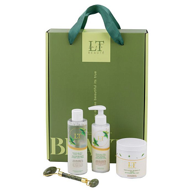 Набор косметики Алоэ и зеленый чай, 4 пр, пэды 2258, тоник 2180, гель-пилинг 2241, ролик зеленый La and Te beaute LT-GR6