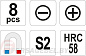Набор отверток 8 пр. S2 HRC58 Yato YT-25980