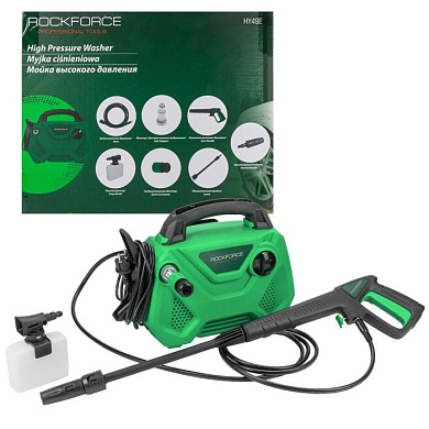 Мойка высокого давления электрическая, 230-240В, 1400Вт, номин.расход 5л/мин. RockForce RF-HY49E