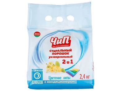Стиральный порошок автомат 2-в-1 унив. с кондиционером "Цветение липы" 2,4 кг ЧиП 415-312