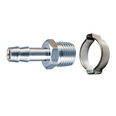 Переходник, наруж. резьба 3/8"-"елочка" 8 мм, с обжимным кольцом FUBAG 180262 B