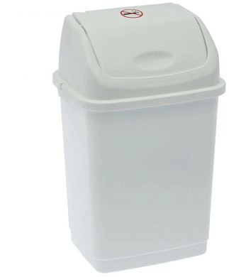 Ведро дя мусора "Камеия" 8 л, беый РУССПЛАСТ РП-1012бел