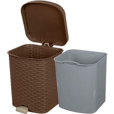 Контейнер педальный для мусора «Артлайн» 12 л. Полимербыт 4348800