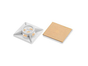 Площадка для хомут-стяжки 27х27 мм самоклеящаяся, белая, 100 шт в пакете Starfix SM-55759-100