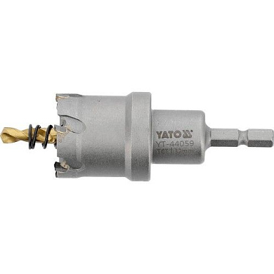 Сверло корончатое режущее по металлу TCT 32 мм 1/4" Yato YT-44059
