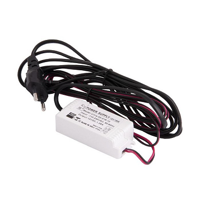 Блок питания Ultra 15W/12V с вилкой и миниконнектором (по 2 м) AKS 75055