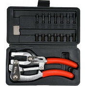 Ручной дырокол для металла с насадками 2-7 мм набор 16пр. Yato YT-18973